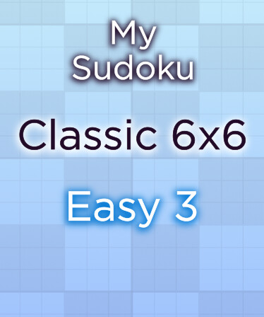 My Sudoku - Classic 6x6 Easy 3
