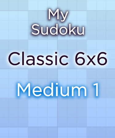 My Sudoku - Classic 6x6 Medium 1