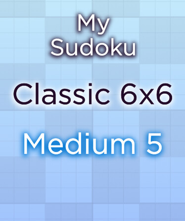 My Sudoku - Classic 6x6 Medium 5