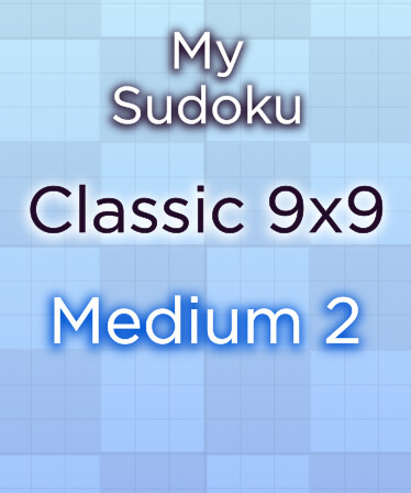 My Sudoku - Classic 9x9 Medium 2