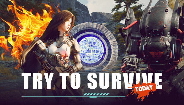 Imagen de la cápsula de "Try to survive Today" que utilizó RoboStreamer para las transmisiones en Steam