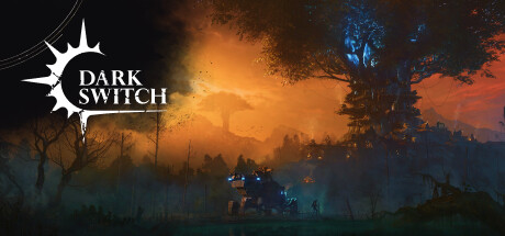 DarkSwitch Steam key art showing the giant tree city above the Fog
