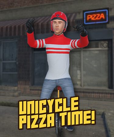Unicycle Pizza Time!