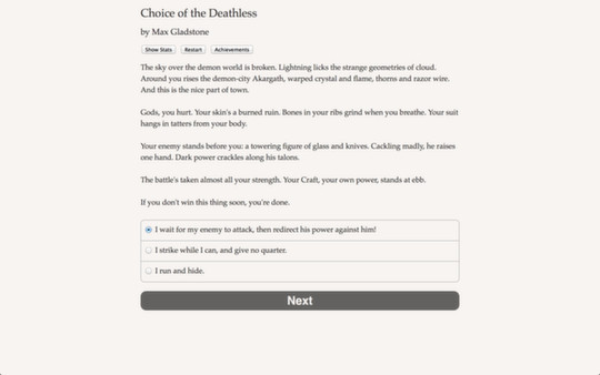 Choice of the Deathless Choice of the Deathless