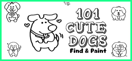 101 Cute Dogs: Find & Paint banner image