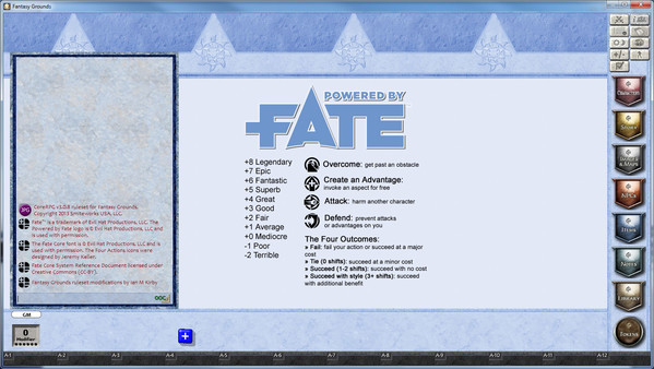 скриншот Fantasy Grounds - FATE Core Ruleset 0