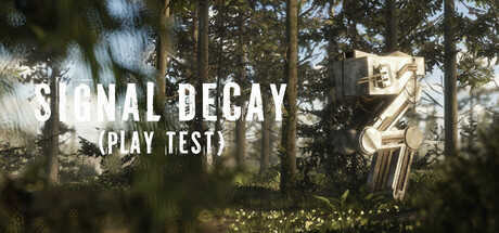Steam header art for Signal Decay Closed Playtest