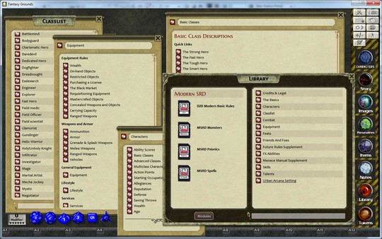 скриншот Fantasy Grounds - d20 Modern SRD Ruleset 0