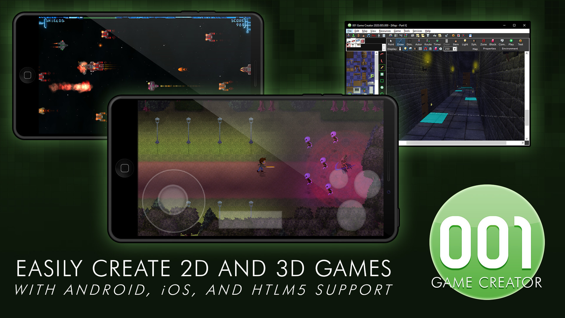 Free Game Maker Software :: 001 Game Creator :: Home