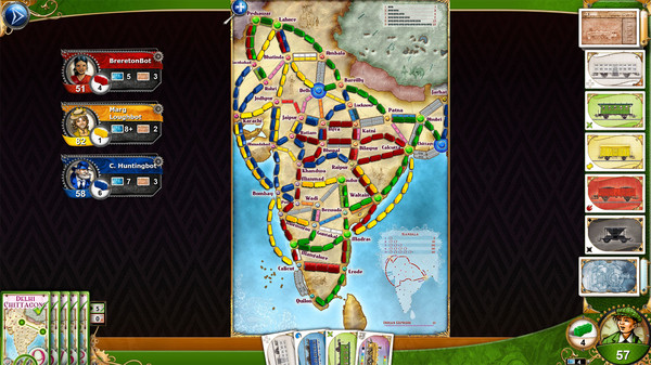 скриншот Ticket to Ride India DLC 2
