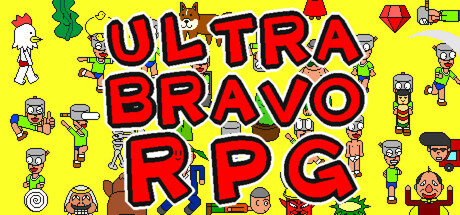 UltraBravoRPG: ボタン操作で敵を攻撃・防御するピクセルコメディRPG
