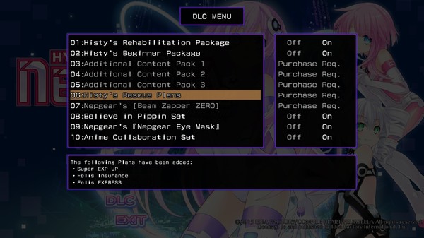 скриншот Hyperdimension Neptunia Re;Birth2 Emergency Help Pack 0