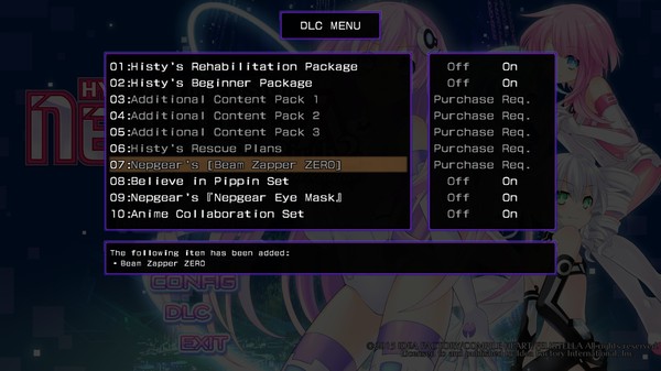 Hyperdimension Neptunia Re;Birth2 Nepgear's Beam Zapper ZERO for steam Hyperdimension Neptunia Re;Birth2 Nepgear's Beam Zapper ZERO for steam