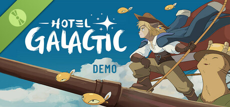 Steam header art for Hotel Galactic Demo