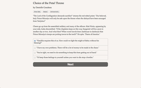Choice of the Petal Throne