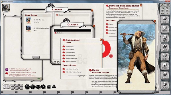 скриншот Fantasy Grounds - D&D Barbarian Class Pack 1