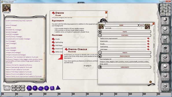 скриншот Fantasy Grounds - D&D Druid Class Pack 1