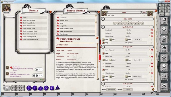 скриншот Fantasy Grounds - D&D Druid Class Pack 3
