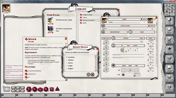 скриншот Fantasy Grounds - D&D Monk Class Pack 1
