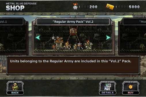 METAL SLUG DEFENSE - “Regular Army Pack” Vol.2 for steam METAL SLUG DEFENSE - “Regular Army Pack” Vol.2 for steam