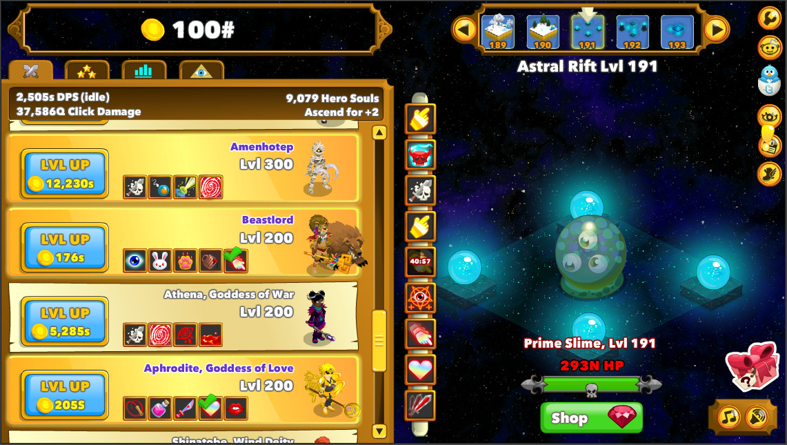 Clicker Heroes no Steam