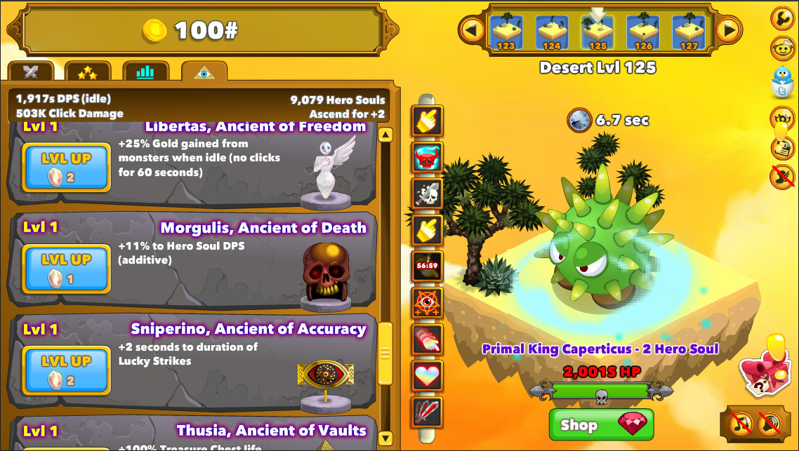 Clicker Heroes no Steam