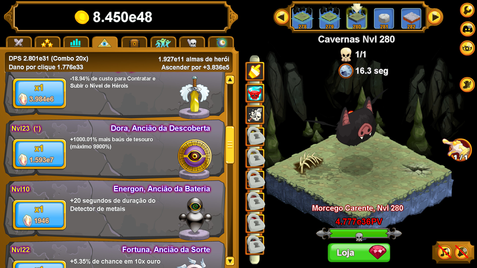 Clicker Heroes no Steam