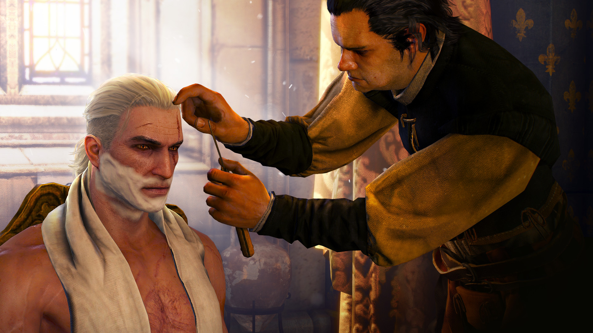The witcher 3 geralt hairstyle фото 11