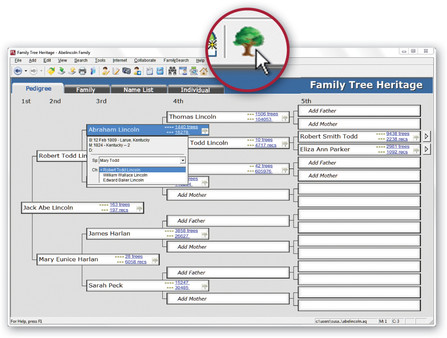 скриншот Family Tree Heritage 5