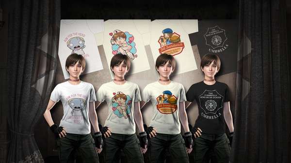 скриншот Resident Evil 0 Fan Design T-shirt Pack 0