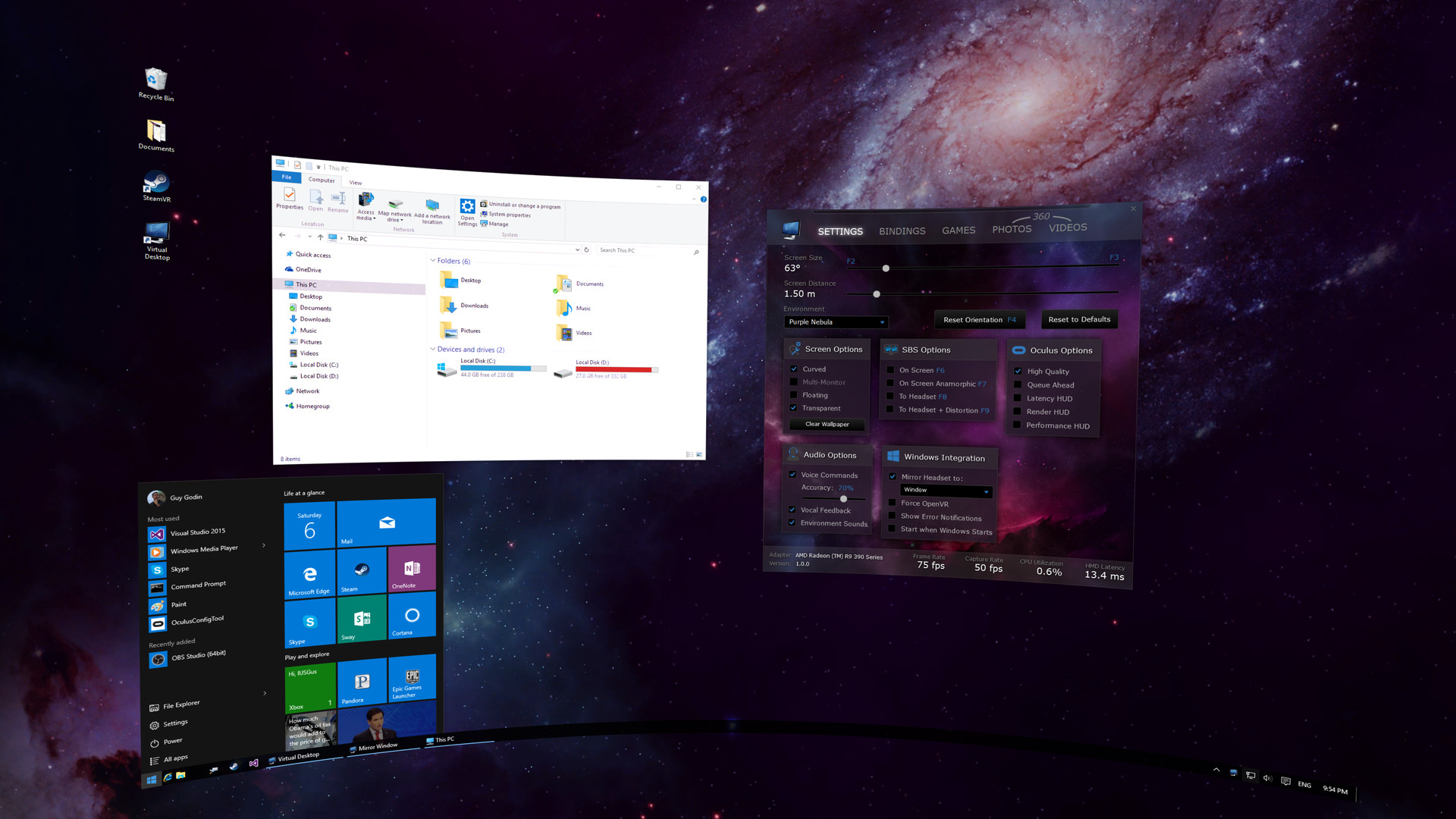 steam vr through virtual desktop