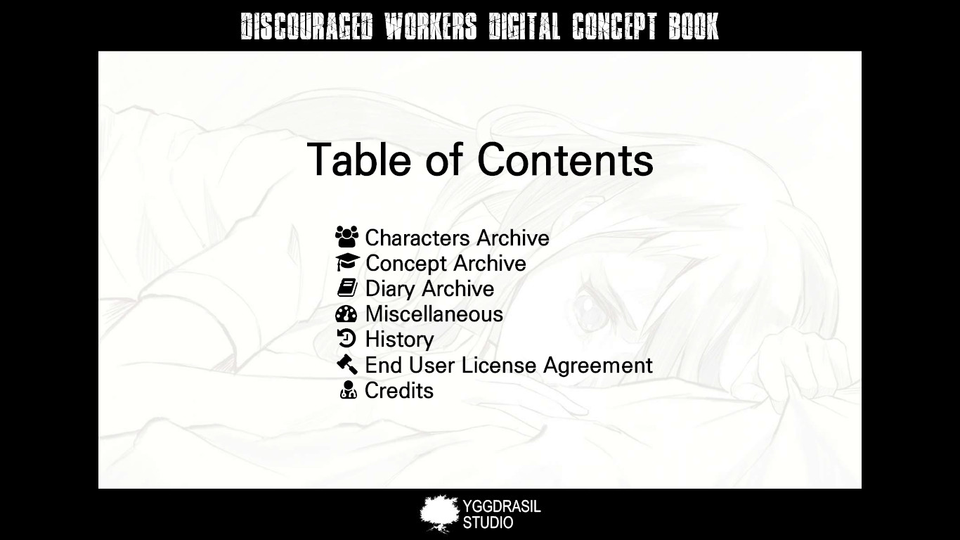 Discouraged Workers - Digital Concept Book PC gameplay screenshot 2 of 5