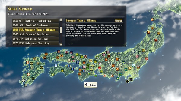 NOBUNAGA'S AMBITION: SoI - Scenario 1 "Stronger Than a Alliance" for steam NOBUNAGA'S AMBITION: SoI - Scenario 1 "Stronger Than a Alliance" for steam