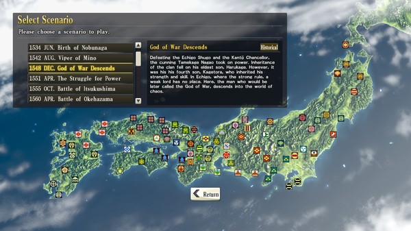 NOBUNAGA'S AMBITION: SoI - Scenario 2 "God of War Descends" for steam NOBUNAGA'S AMBITION: SoI - Scenario 2 "God of War Descends" for steam