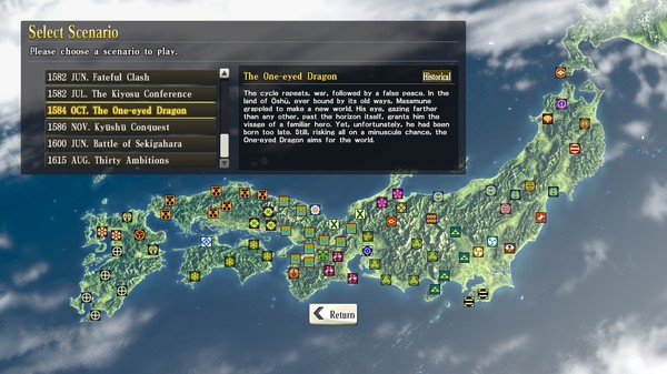 NOBUNAGA'S AMBITION: SoI - Scenario 8 "The One-eyed Dragon" for steam NOBUNAGA'S AMBITION: SoI - Scenario 8 "The One-eyed Dragon" for steam
