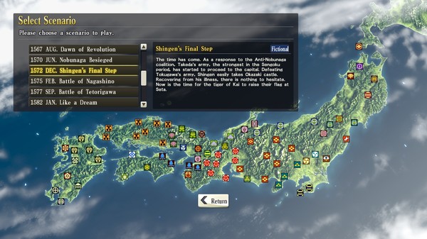 NOBUNAGA'S AMBITION: SoI - Scenario 9 "Shingen's Final Step" for steam NOBUNAGA'S AMBITION: SoI - Scenario 9 "Shingen's Final Step" for steam
