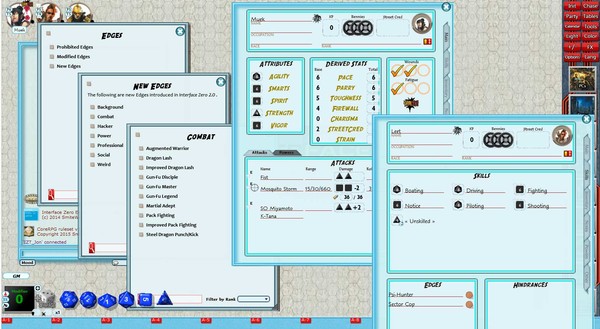 скриншот Fantasy Grounds - Interface Zero 2.0 for Savage Worlds 2