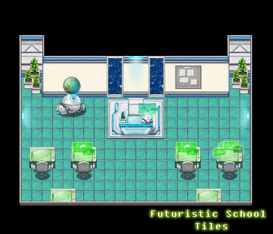 скриншот RPG Maker VX Ace - Futuristic School Tiles 1
