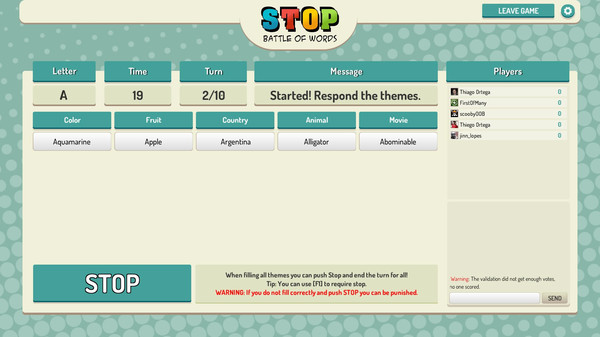скриншот Stop Online - Battle of Words 4