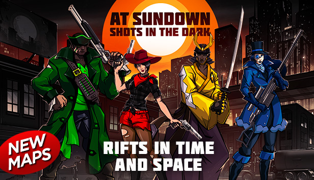 Imagen de la cápsula de "AT SUNDOWN: Shots in the Dark" que utilizó RoboStreamer para las transmisiones en Steam