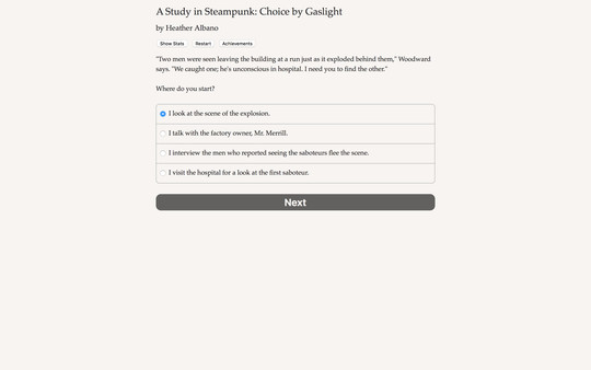 скриншот A Study in Steampunk: Choice by Gaslight 2