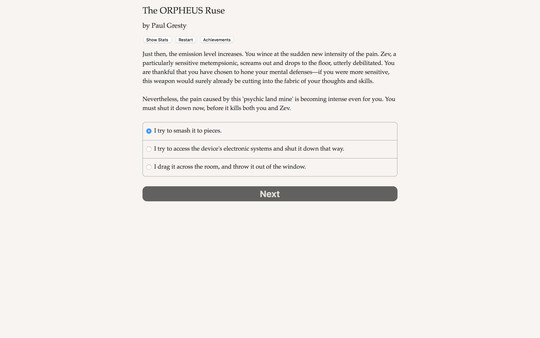 The ORPHEUS Ruse The ORPHEUS Ruse