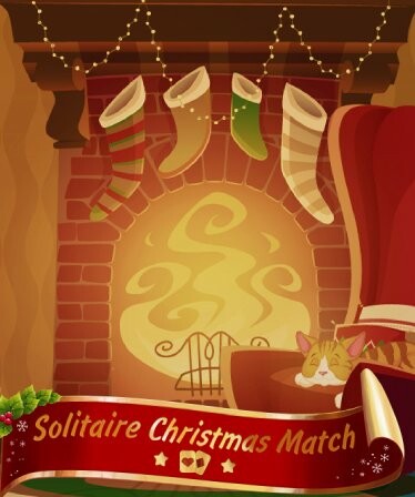 Solitaire Christmas. Match 2 Cards