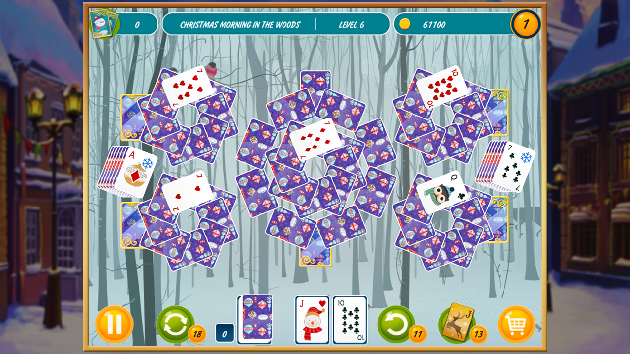 Solitaire Card Games - Get into the holiday spirit with Christmas Solitaire!  This FREE site features your favorite solitaire games -- 1 Card, 3 Card,  Spider, Freecell, Yukon, Klondike, and more! Play