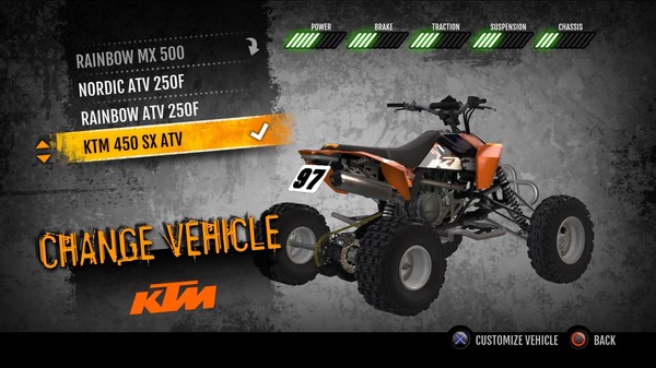 скриншот MX vs. ATV Supercross Encore - KTM 450 SX ATV 1