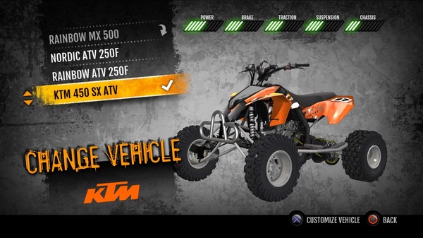 скриншот MX vs. ATV Supercross Encore - KTM 450 SX ATV 0