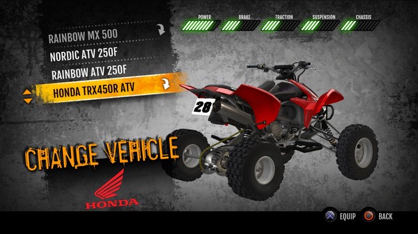 скриншот MX vs. ATV Supercross Encore - Honda TRX450R ATV 0