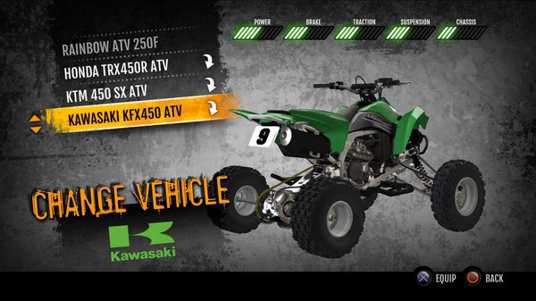 MX vs. ATV Supercross Encore - Kawasaki KFX450 ATV MX vs. ATV Supercross Encore - Kawasaki KFX450 ATV