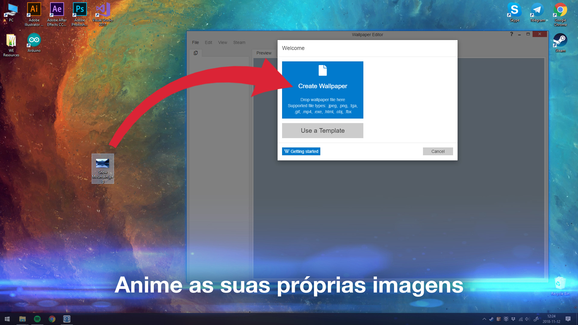 aninha on X: Como usar wallpaper animado no seu computador sem o Wallpaper  Engine  / X