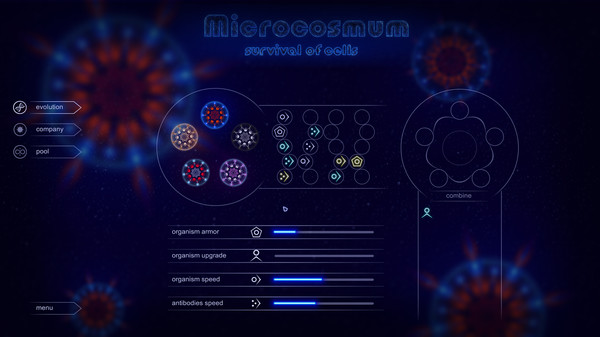 Microcosmum: survival of cells - Colors for organisms